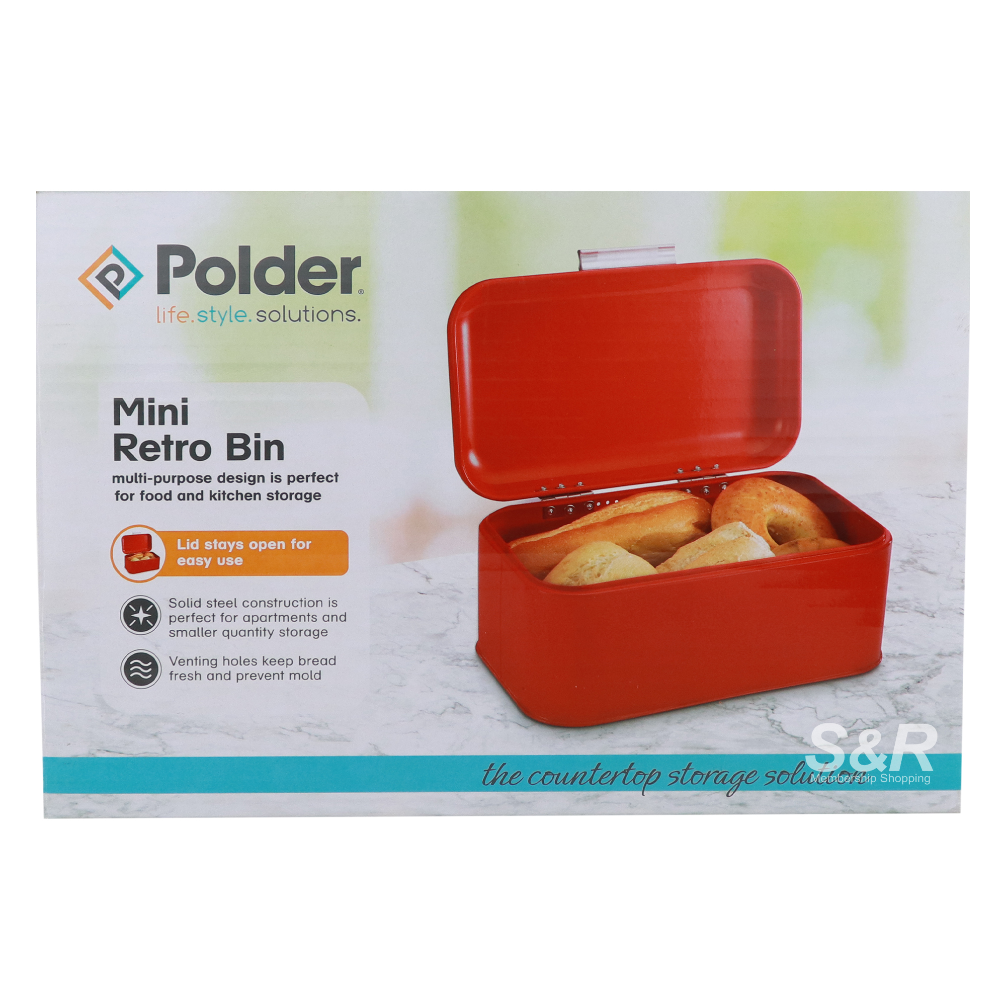 Polder Mini Retro Bin 1pc